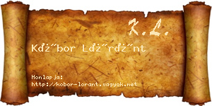 Kóbor Lóránt névjegykártya